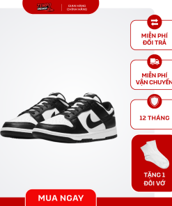 Nike Dunk Low Retro Black/White – thiết kế tổng quan