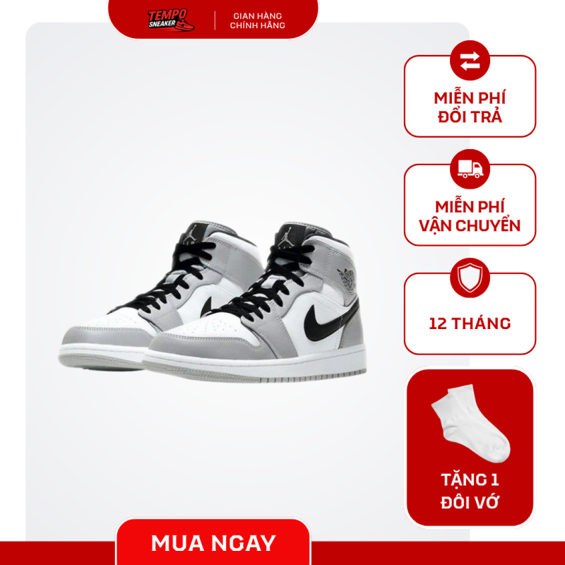 Giày Air Jordan 1 Mid White